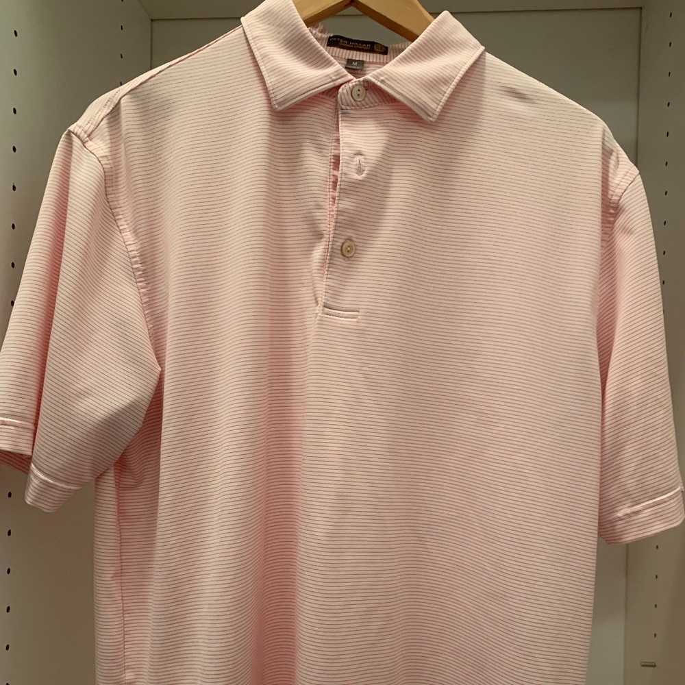 Peter Millar Summer Comfort Polo, Pink Stripe